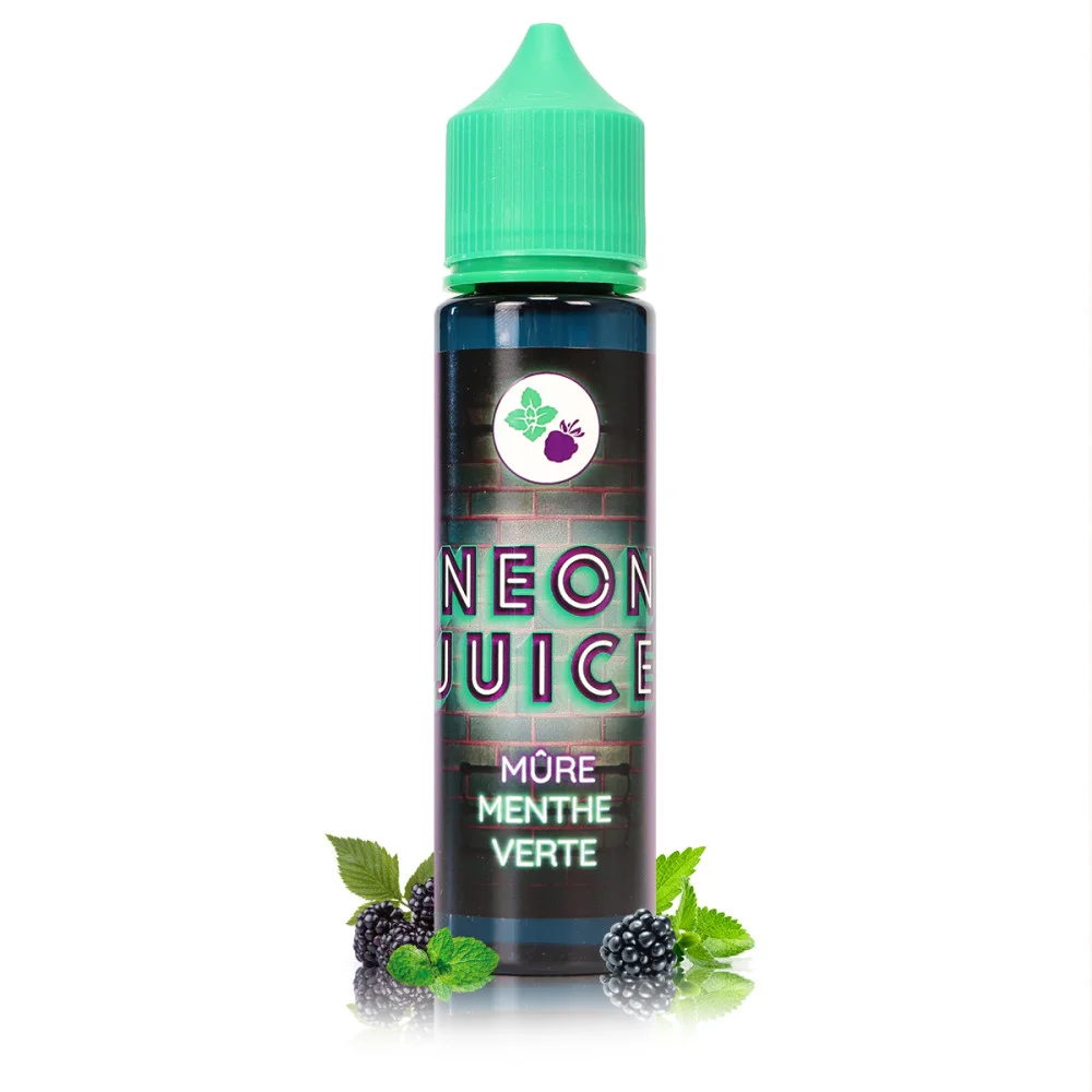 Néon Juice - Mûre Menthe Verte 50ml 0mg - Biarritz Lab